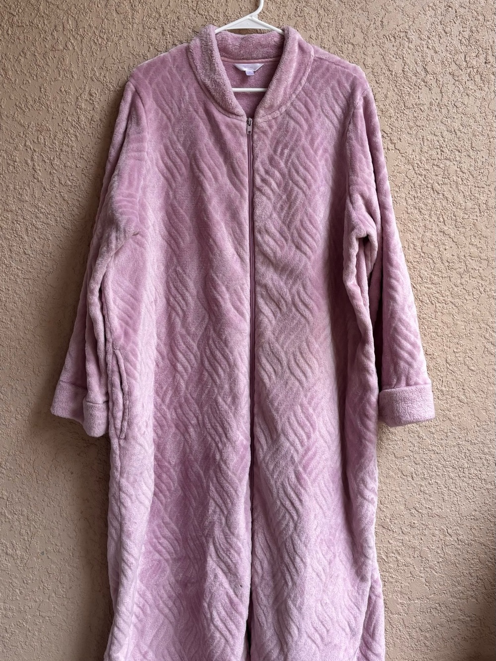 Secret Treasures Pink Plush Zip-Up Robe